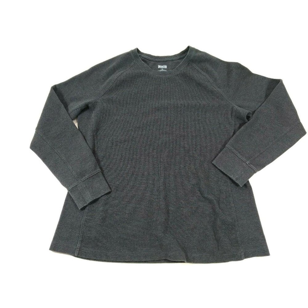 Duluth Trading Men XL Gray Shirt Waffle Knit Therm